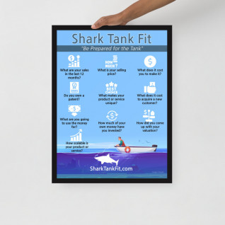 Shark Tank Fit Framed poster